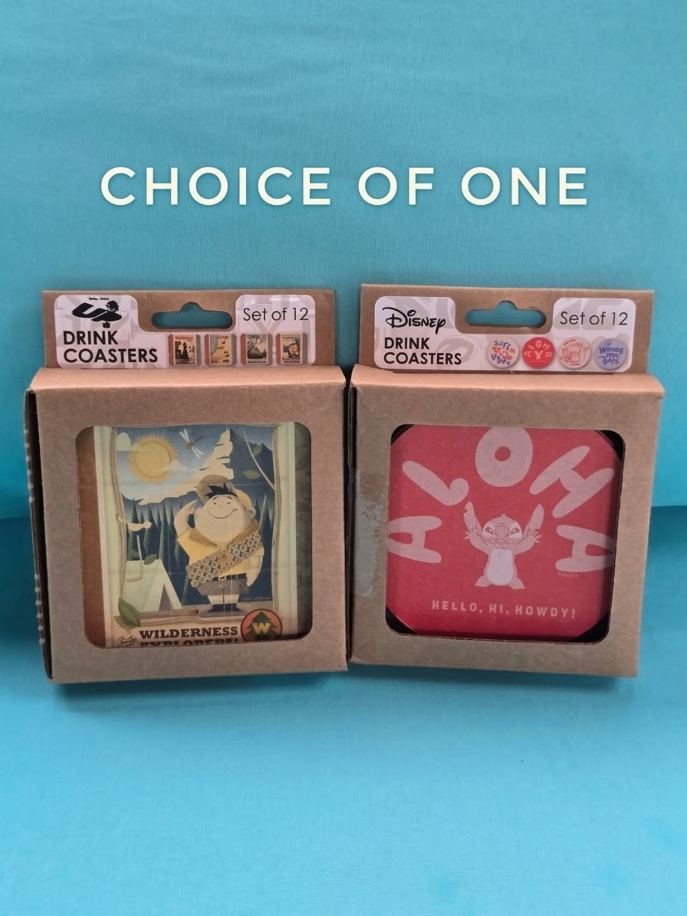 Disney Drink Coasters - Choose From Stitch OR Up